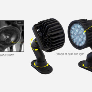 Ultra Bright Articulating 5 Inch Wide LED Spot Light